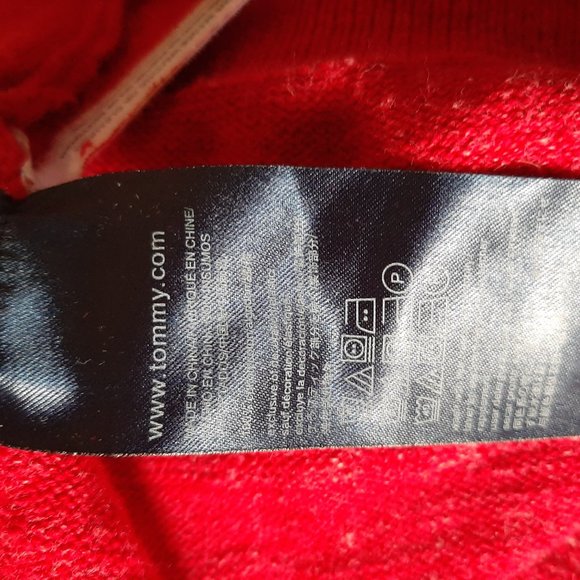 Tommy Hilfiger Red Sweater Small Men's Crewneck - Picture 7 of 7